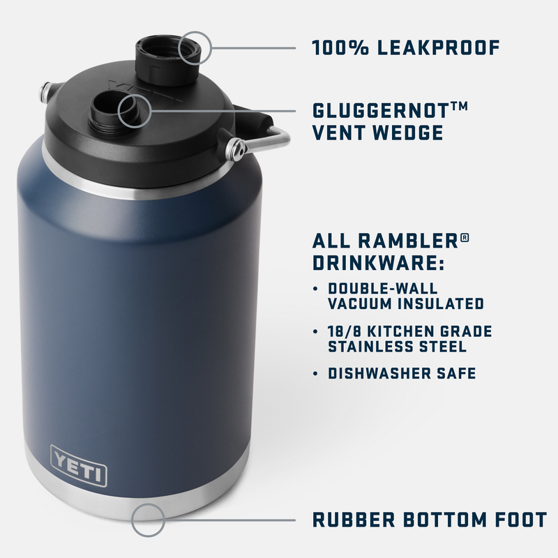 Rambler One Gallon Jug 2.0, Yeti Rambler One Gallon Jug 2.0 features