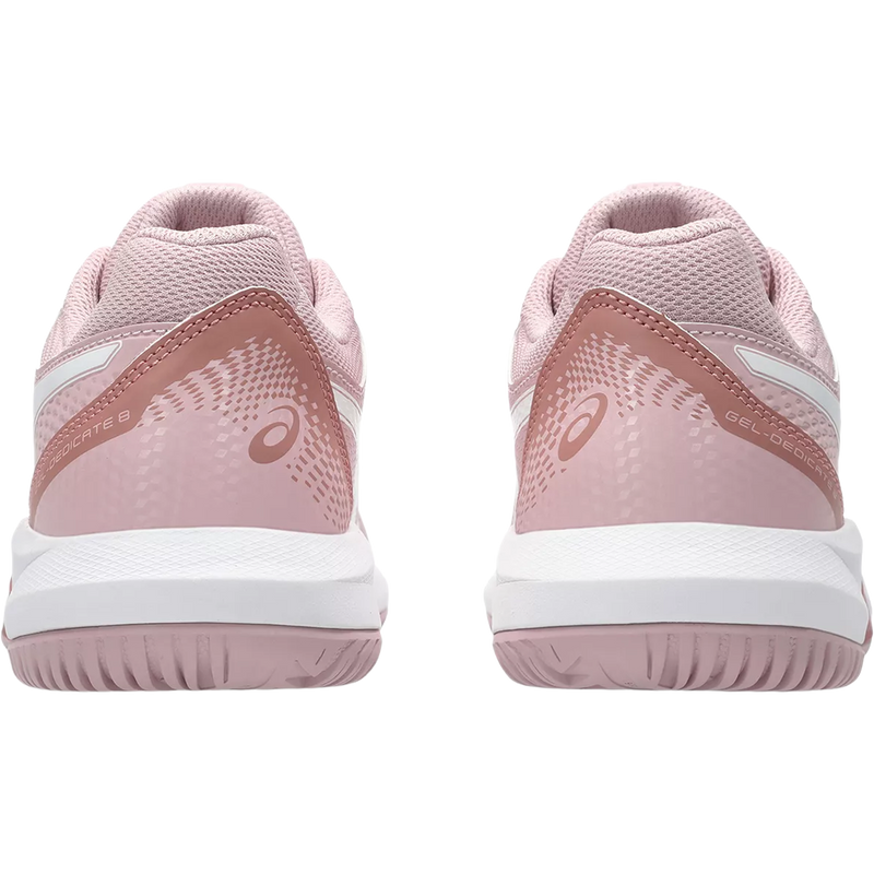 Women's Gel-Dedicate 8, Asics Women's Gel-Dedicate 8 in 702-Morganite/White pair rear