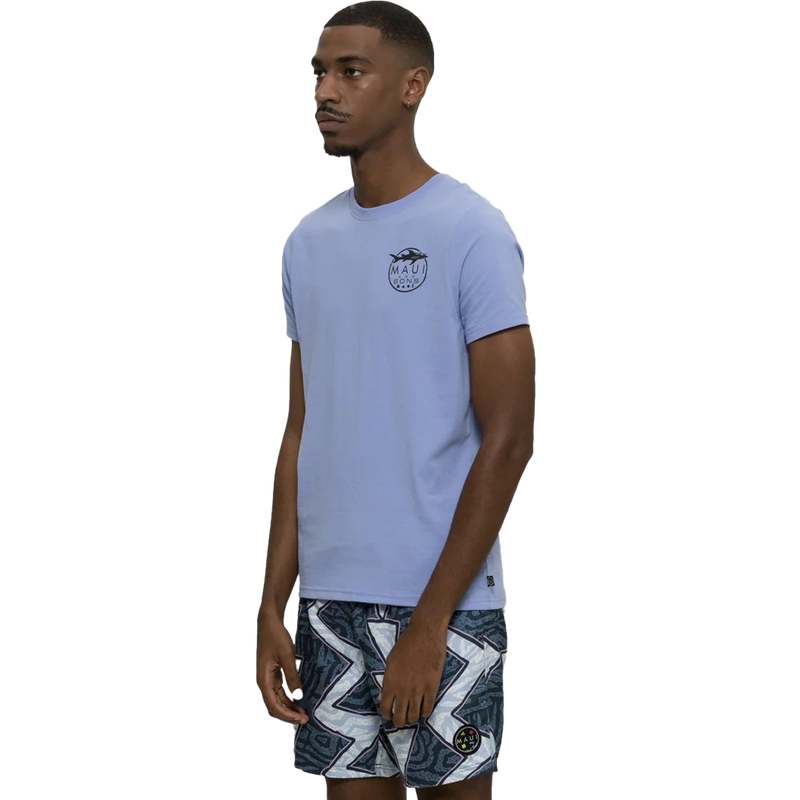 Men's Shark Logo T-Shirt, Maui and Sons Shark Logo T-Shirt 3/4 Front