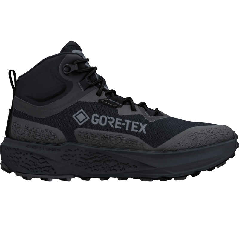 Men's Timp 6 Mid GTX, Altra Men's Timp 6 Mid GTX in 001-Black/Black inside left profile