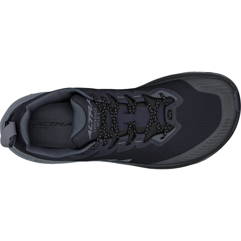 Men's Experience Wild 3, Altra Men's Experience Wild 3 in 001-Black/Black top of right shoe
