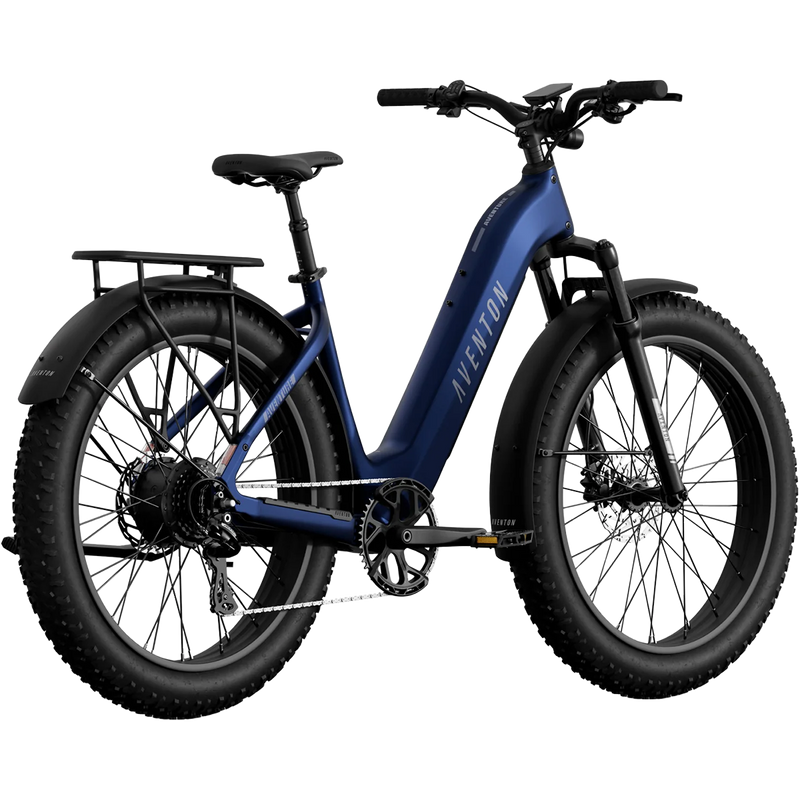 Aventure 3 Step Through Ebike, Aventon Aventure 3 Step Through Ebike in Cobalt Blue back right