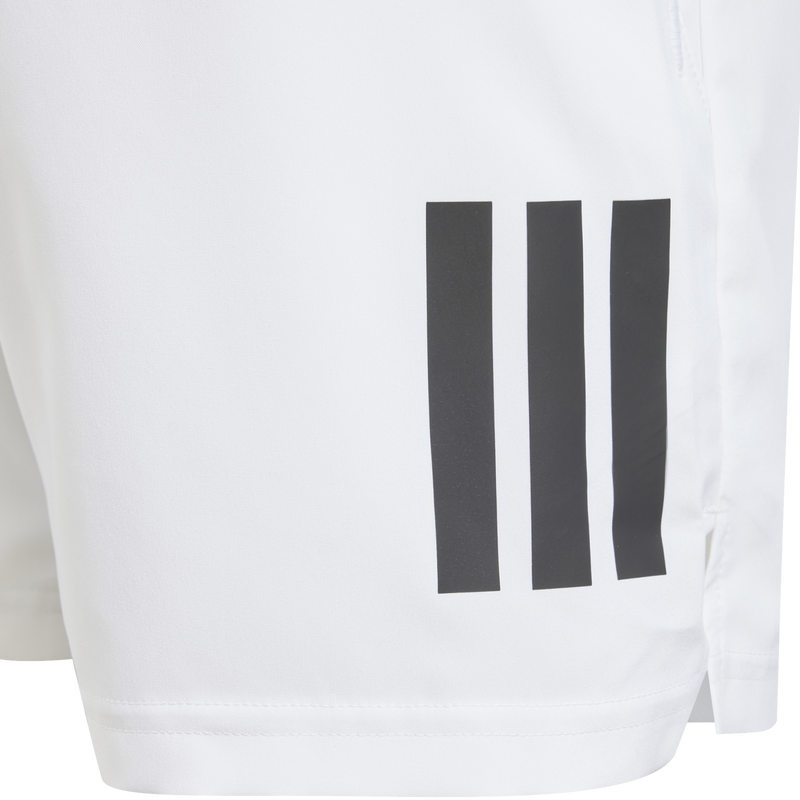 Youth Club 3 Stripe Short, Adidas Youth Club 3 Stripe Short Left Logo