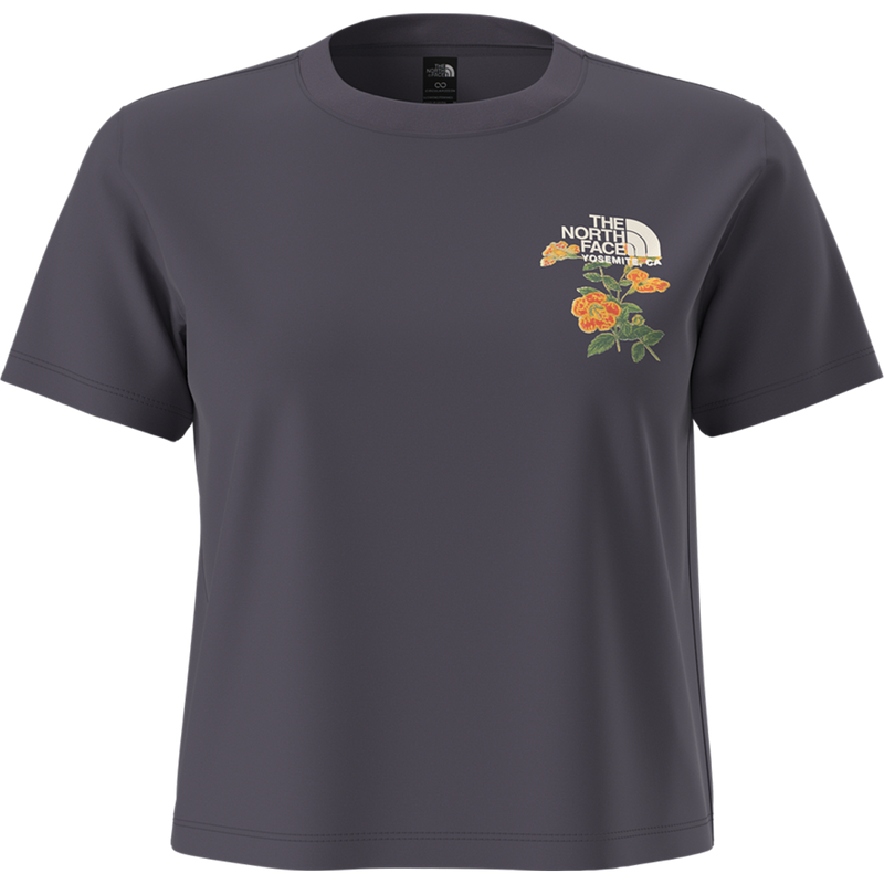 Women's Flora Embroidered Regular Short Sleeve Tee, Featured Image