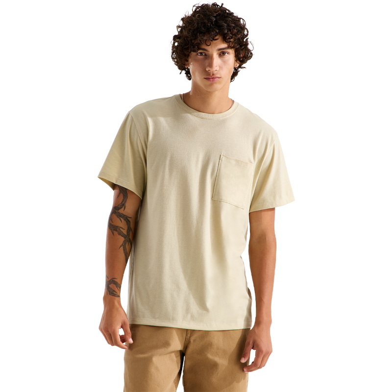 Tri Blend Pocket Short Sleeve Tee in Desert Stone Heather
