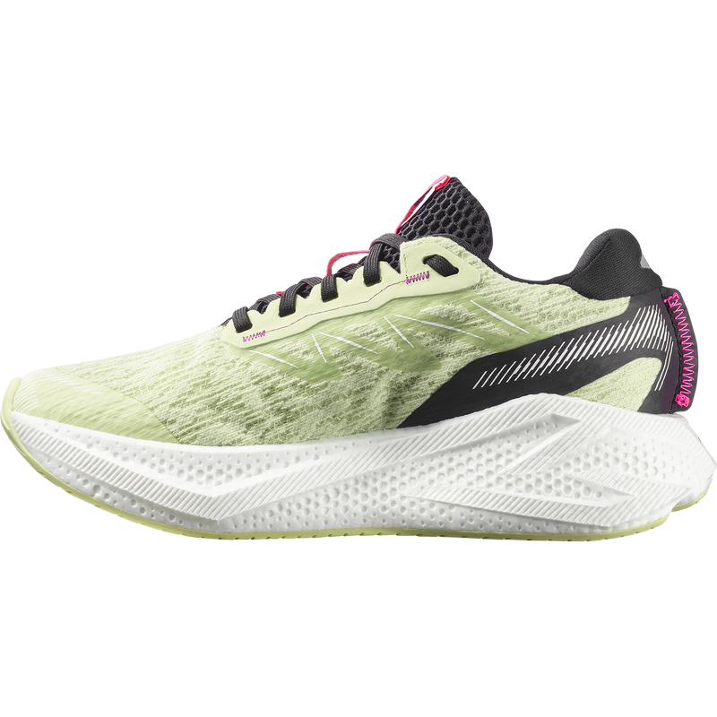 Women's Aero Glide 4, Salomon Women's Aero Glide 4 in Butterfly/White/Black inside profile of right shoe