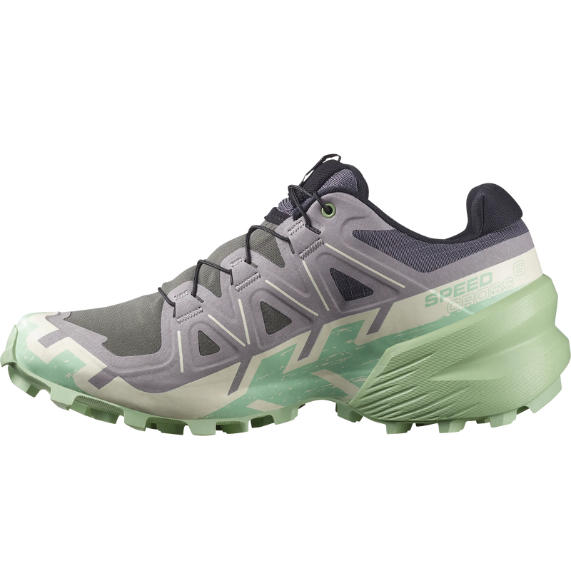 Women's Speedcross 6, Salomon Women's Speedcross 6 in Castlerock/Vanilla Ice inside right profile