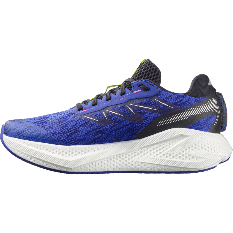 Men's Aero Glide 4, Salomon Men's Aero Glide 4 in Bluing/White/Black inside profile of right shoe