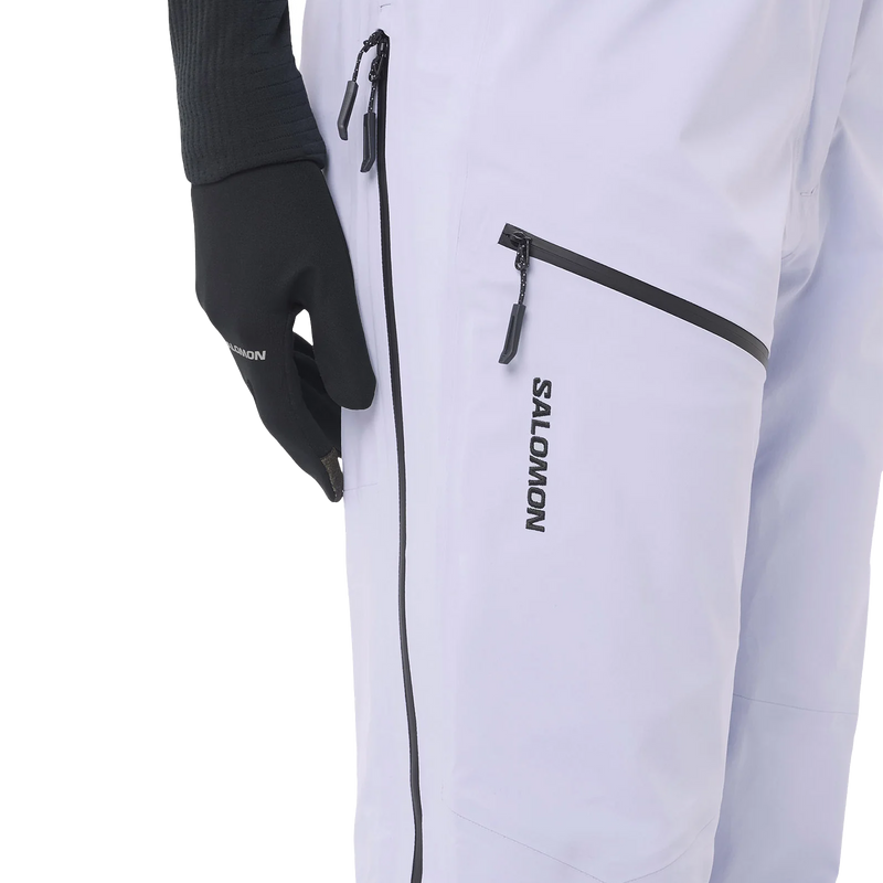 Women's Moon Patrol Gore-Tex Bib, Salomon Women's Moon Patrol Gore-Tex Bib side zip