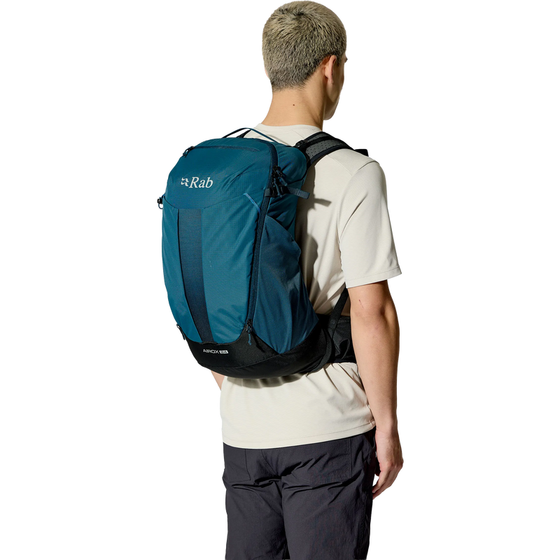 Airox 24, Rab Airox 24 in Tempest Blue on model front right