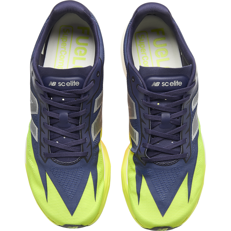 Men's FuelCell SuperComp Elite v5, New Balance Men's FuelCell SC Elite v5 in 79H-Boysenberry/Afterglow pair top