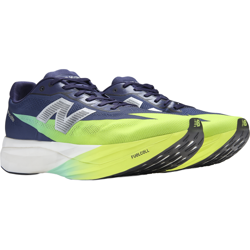 Men's FuelCell SuperComp Elite v5, New Balance Men's FuelCell SC Elite v5 in 79H-Boysenberry/Afterglow pair right  front