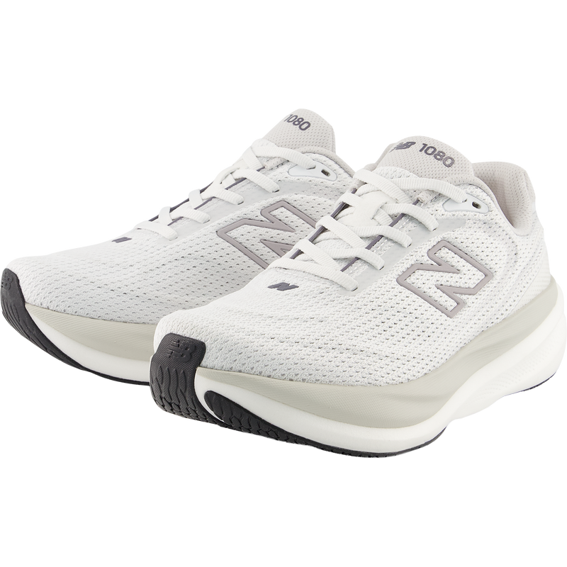 Women's 1080 v15, New Balance Women's 1080 v15 in DL-NB 103 White/Truffle Salt pair left front
