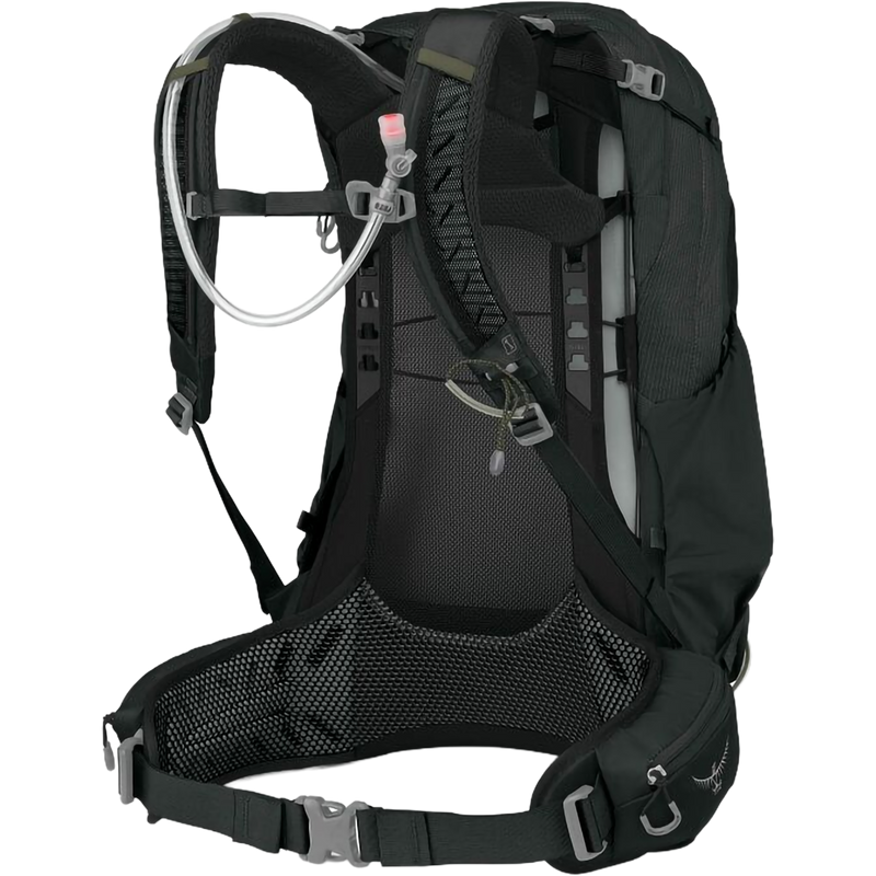Manta 34 with reservoir, Osprey Manta 34 with reservoir in Dark Charcoal harness and waist belt