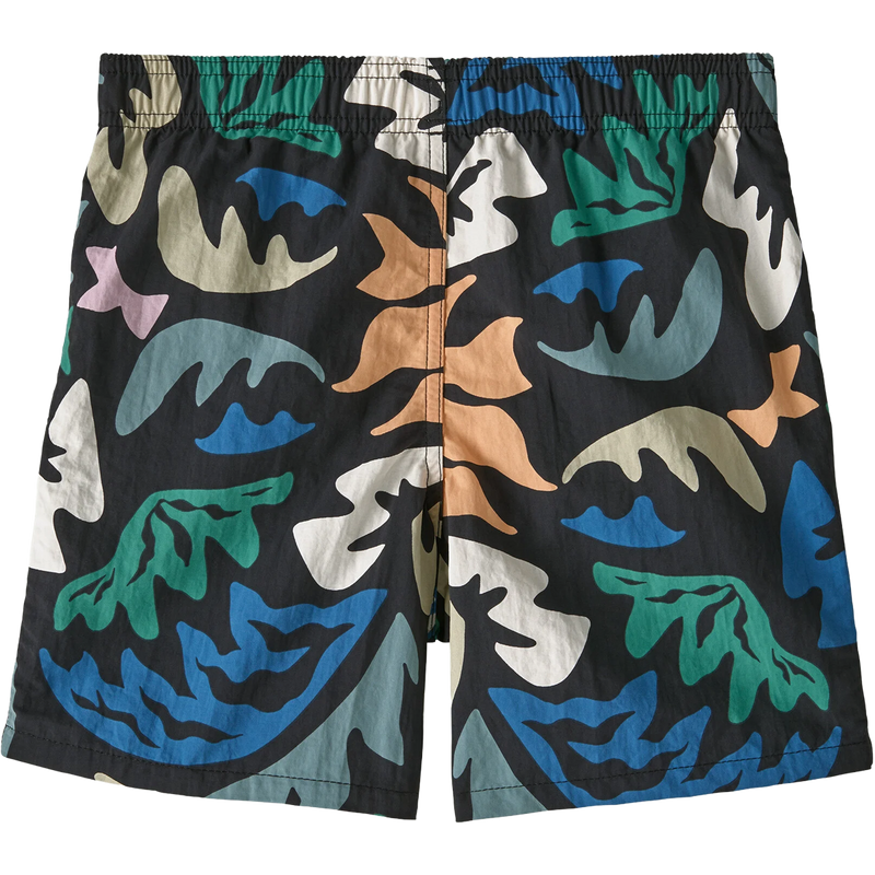 Youth Baggies Shorts 5" Lined, Patagonia Youth Baggies Shorts 5" Lined in Kaleido Black back view