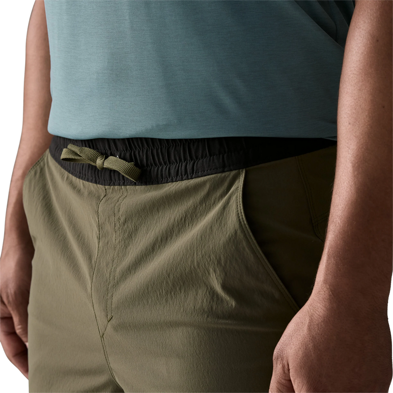 Men's Baggies Lights, Patagonia Baggies Lights in Basin Green waist detail