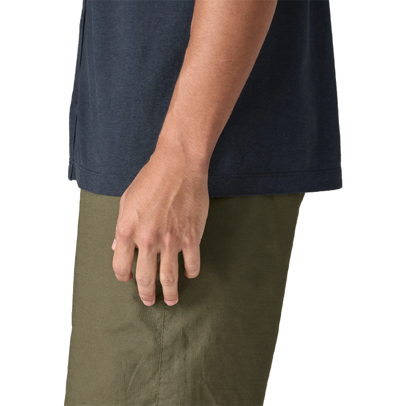 Men's Trail Harbor Button Down Shirt, Patagonia Men's Trail Harbor Button Down Shirt in New Navy side hem detail