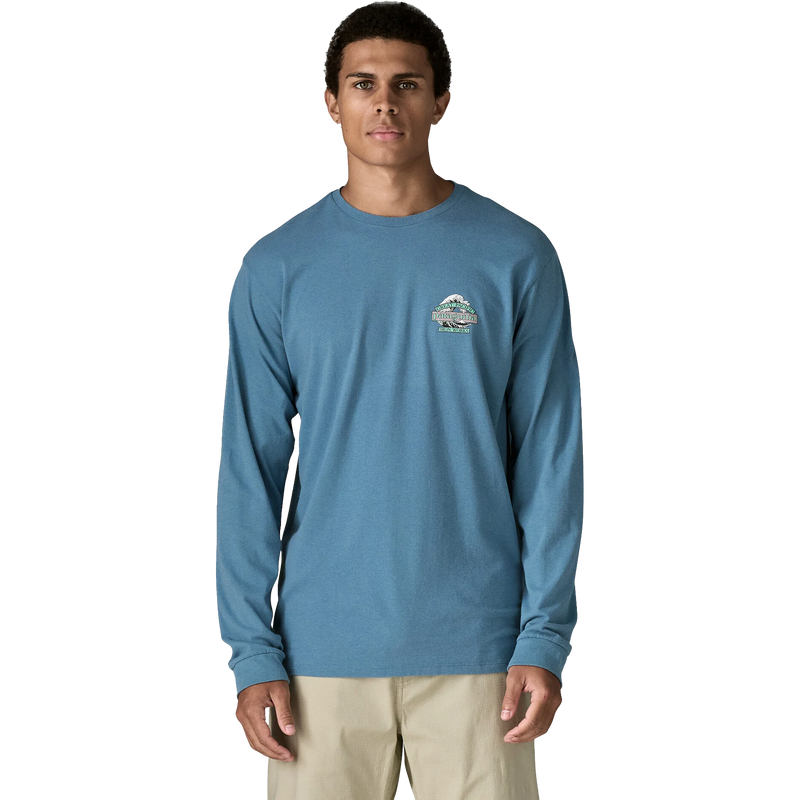 Men's Longsleeve Great Waves Responsibili-Tee, Patagonia Men's Longsleeve Great Waves Responsibili-Tee Front on model
