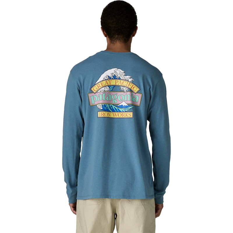 Men's Longsleeve Great Waves Responsibili-Tee, Patagonia Men's Longsleeve Great Waves Responsibili-Tee Back