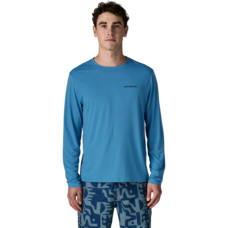 Men's Longsleeve Capilene Cool Daily Graphic Shirt, Patagonia Men's Longsleeve Capilene Cool Daily Graphic Shirt Front on Model