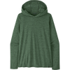Patagonia Women's Capilene Cool Daily Hoody in CYGX-Canopy Green Light XDye