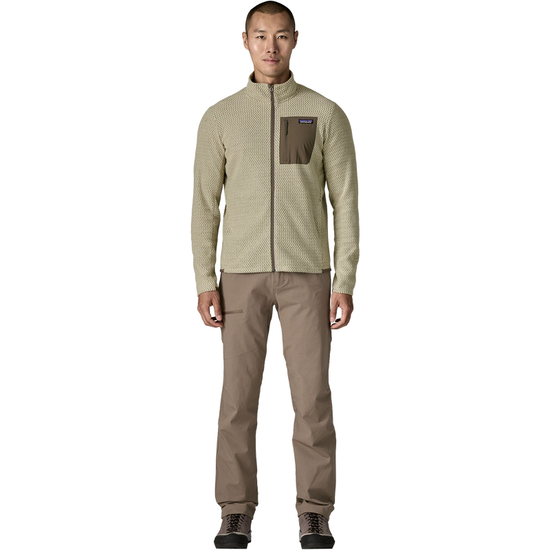Men's R1 Air Jacket, Patagonia Men's R1 Air Jacket in PLCN-Pelican front full length