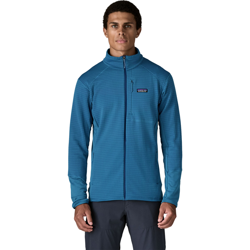Men's R1 Jacket, Patagonia Men's R1 Jacket in AQT-Aquatic Blue front