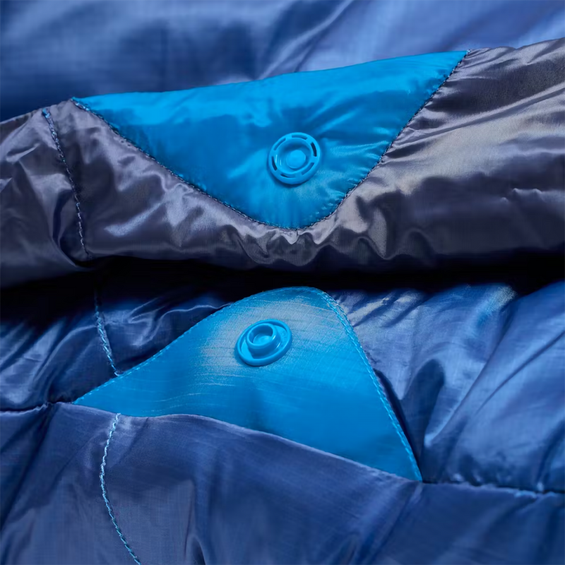Wraptor 15 Down Short, Marmot Wraptor 15 Down in 3717-Clear Blue/Arctic Navy button