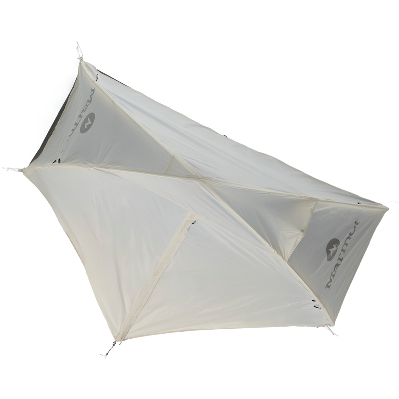 Tungsten UL 1-Person Tent, Marmot Tungsten UL 1P top view rainfly on