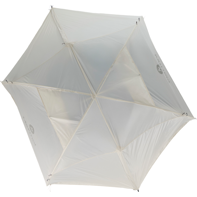 Tungsten UL 3-Person Tent, Marmot Tungsten UL 3-Person Tent top view rainfly on