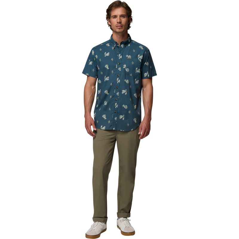Men's Rapid Rivers Printed Short Sleeve Shirt, Columbia Men's Rapid Rivers Printed Short Sleeve Shirt Full View