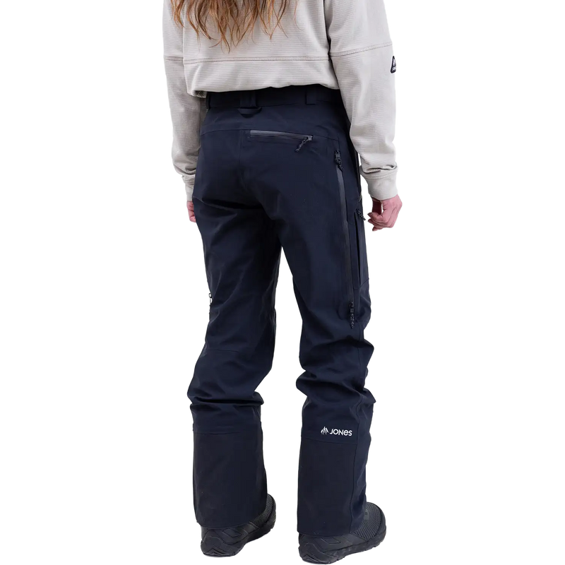 Women's Shralpinist Stretch Recycled 3L Pant, Jones Snowboards Women's Shralpinist Stretch Recycled 3L Pant in Stealth Black back