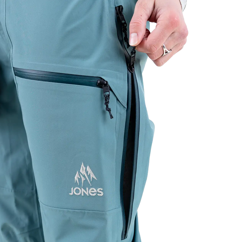Women's Shralpinist Stretch Recycled 3L Pant, Jones Snowboards Women's Shralpinist Stretch Recycled 3L Pant side vent zipper
