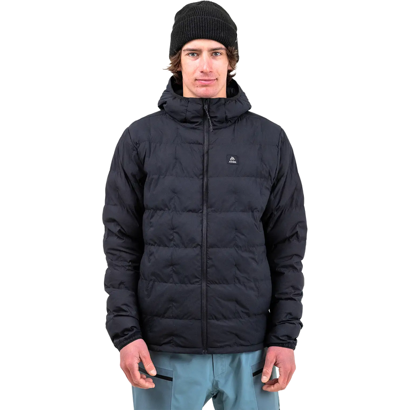 Men's Dark Start Recycled Hoody, Jones Snowboards Dark Start Recycled Hoody in Stealth Black front