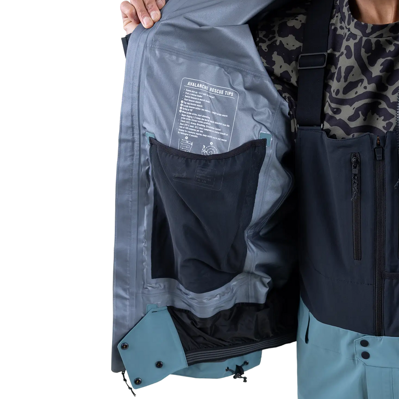 Men's Shralpinist Gore-Tex Recycled 3L Jacket, Jones Snowoard Shralpinist Gore-Tex Recycled 3L Jacket in Lime Green goggle pocket