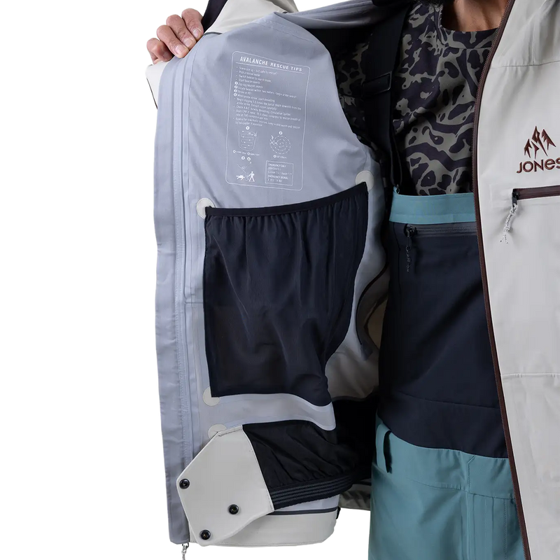 Men's Shralpinist Stretch Recycled Jacket, Jones Snowboards Men's Shralpinist Stretch Recycled Jacket goggle pocket