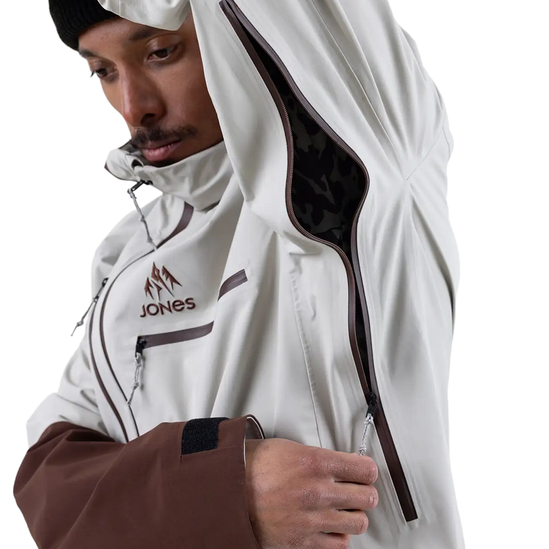 Men's Shralpinist Stretch Recycled Jacket, Jones Snowboards Men's Shralpinist Stretch Recycled Jacket arm pit zipper