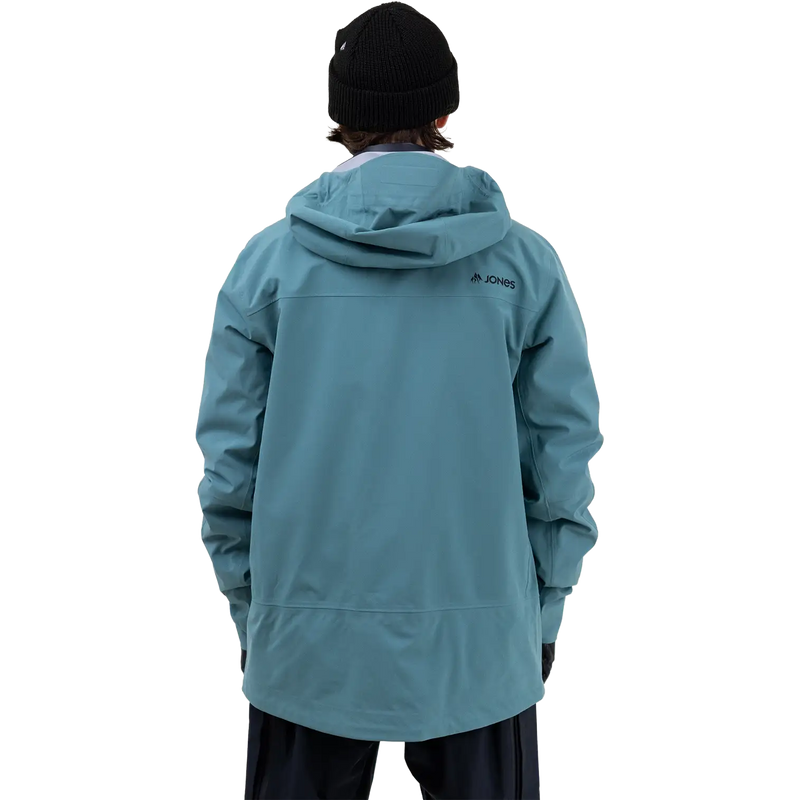 Men's Shralpinist Stretch Recycled Jacket, Jones Snowboards Men's Shralpinist Stretch Recycled Jacket in Atlantic Blue back
