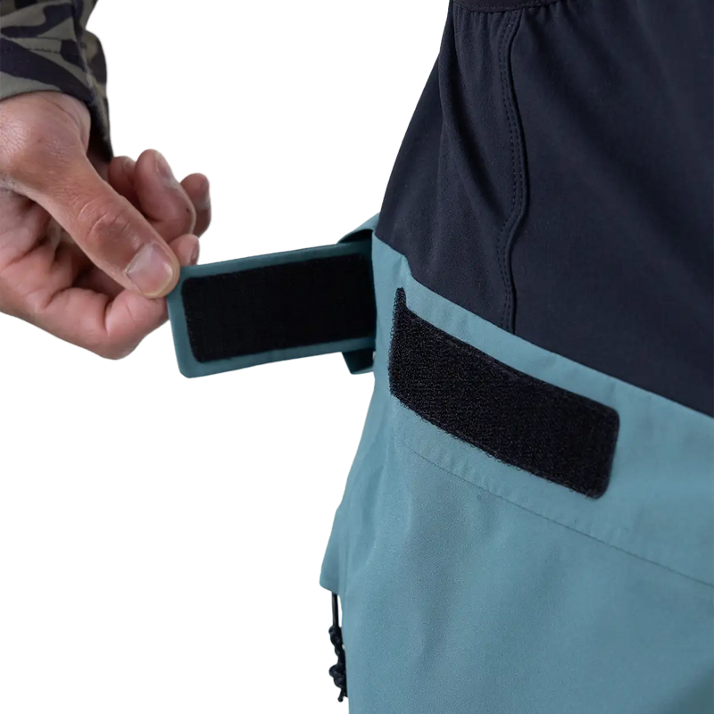 Men's Shralpinist Stretch Recycled Bib, Jones Snowboards Men's Shralpinist Stretch Recycled Bib in Stealth Black Velcro waist adjustment