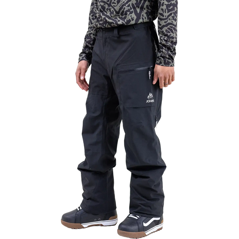 Men's MTN Surf Recycled Pant, Jones Snowboards Men's MTN Surf Recycled Pant in Stealth Black front left