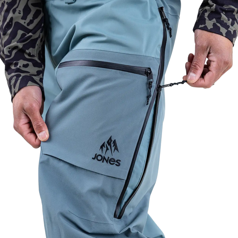 Men's MTN Surf Recycled Pant, Jones Snowboards Men's MTN Surf Recycled Pant alternate image left side vent zipper