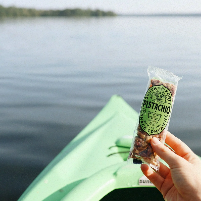 Nut Bar, South 40 Nut Bar in hand