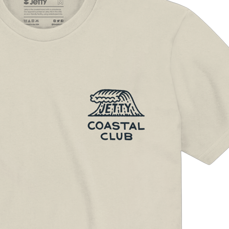 Men's Coastal Club Tee, Jetty Men's Coastal Club Tee Front Logo