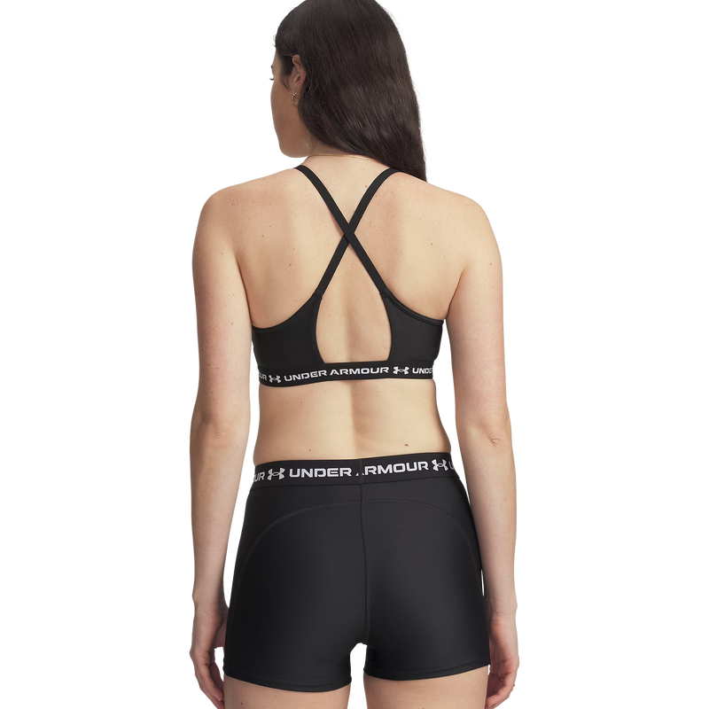 Women's Crossback Low Bra, Under Armour Women's Crossback Low Bra in 008-Ultimate Black back