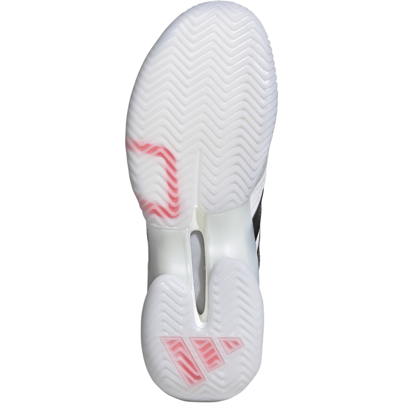 Barricade 14, Adidas Barricade 14 in White/Core Black/Red bottom of right shoe