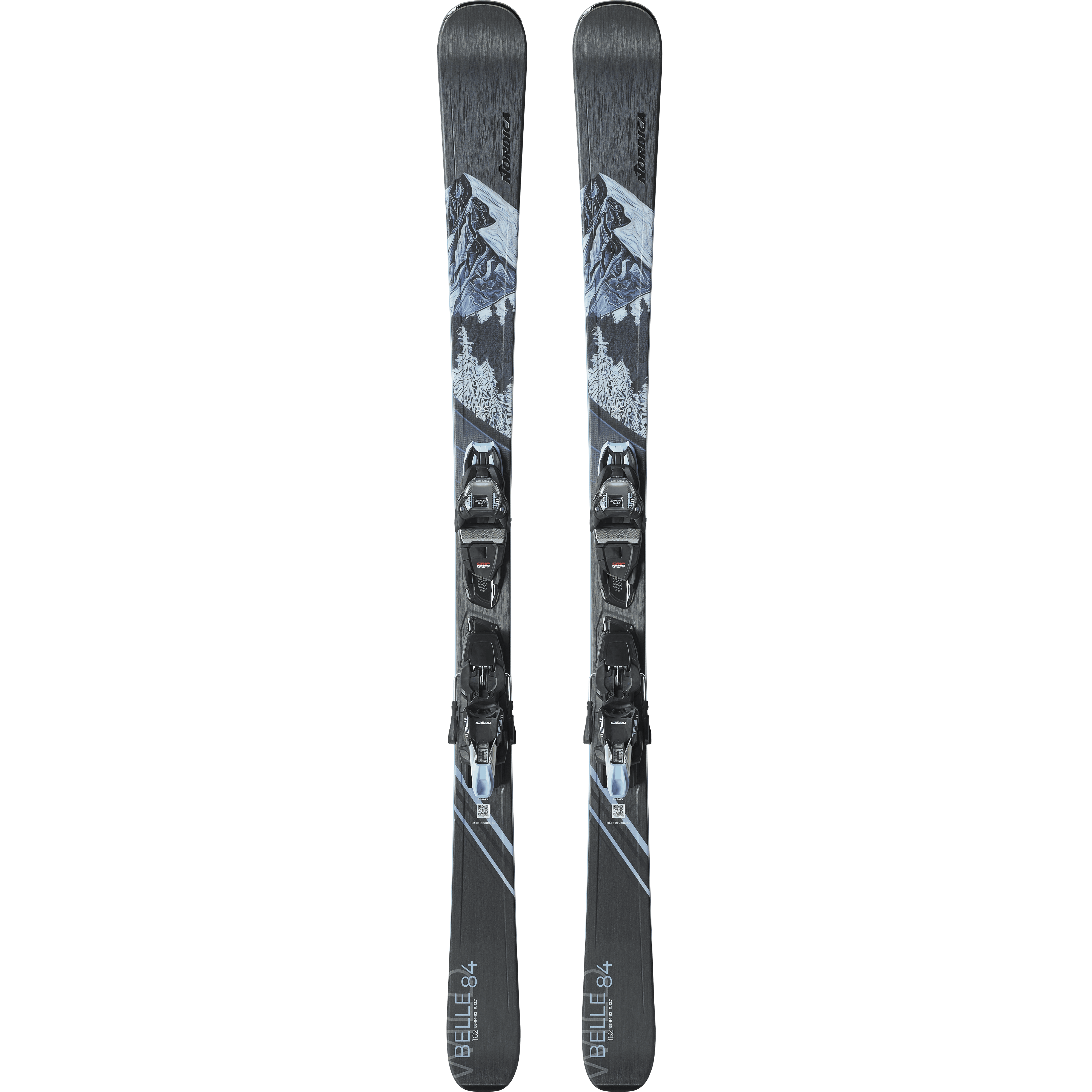 DC BOARDING プルオーバー ブラック/グレー Wild Belle DC 84 + TP2 LT 11 - 2025/26 - Nordica - Skis and Boots