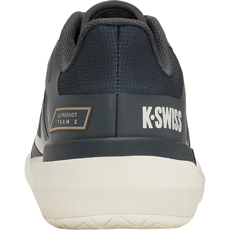 Men's Ultrashot Team 2, K-Swiss Men's Ultrashot Team 2 in Turbulence Pale Khaki Egret back view