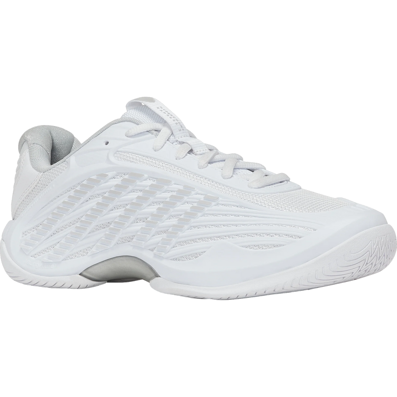 Women's Hypercourt Express 3 Wide, K-Swiss Women's Hypercourt Express 3 Wide in White/Dawn Blue Front