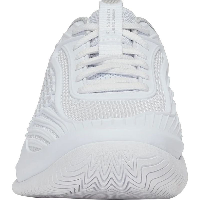 Women's Hypercourt Express 3 Wide, K-Swiss Women's Hypercourt Express 3 Wide in White/Dawn Blue Toe