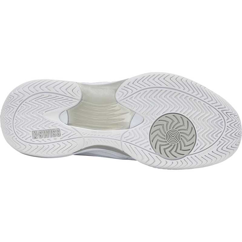 Women's Hypercourt Express 3 Wide, K-Swiss Women's Hypercourt Express 3 Wide in White/Dawn Blue Bottom